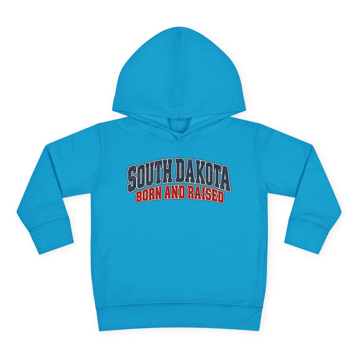 South Dakota Born and Raised Classic Collegiate Unisex Toddler Pullover Fleece Hoodie