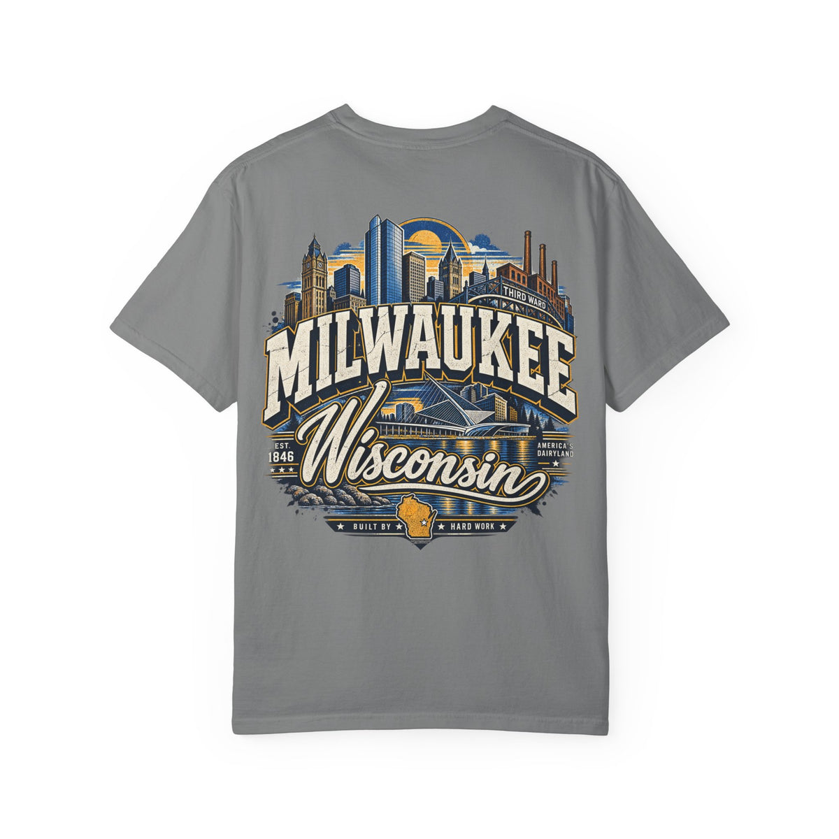 Milwaukee Wisconsin Unisex Comfort Color 1717 Streetwear Graphic Tee