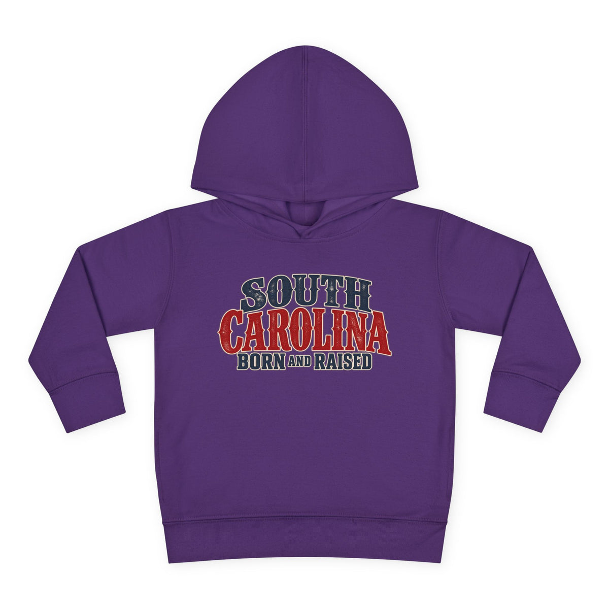 South Carolina Born and Raised Classic Southern Souvenir Unisex Toddler Pullover Fleece Hoodie
