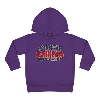 South Carolina Born and Raised Classic Southern Souvenir Unisex Toddler Pullover Fleece Hoodie