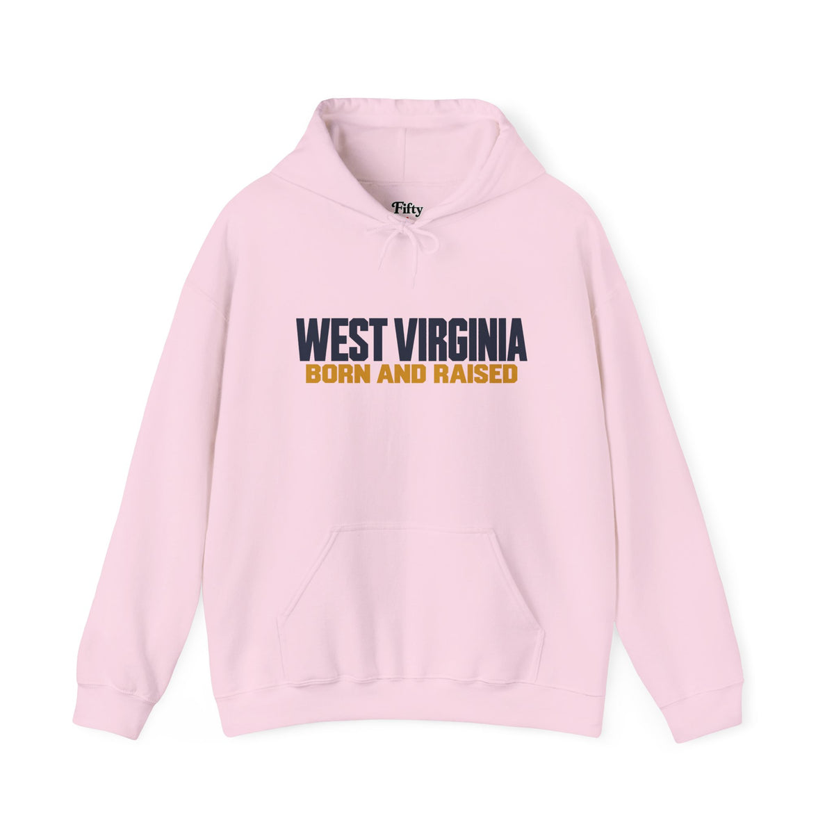 West Virginia Born and Raised Minimal Modern Unisex Hoodie Graphic