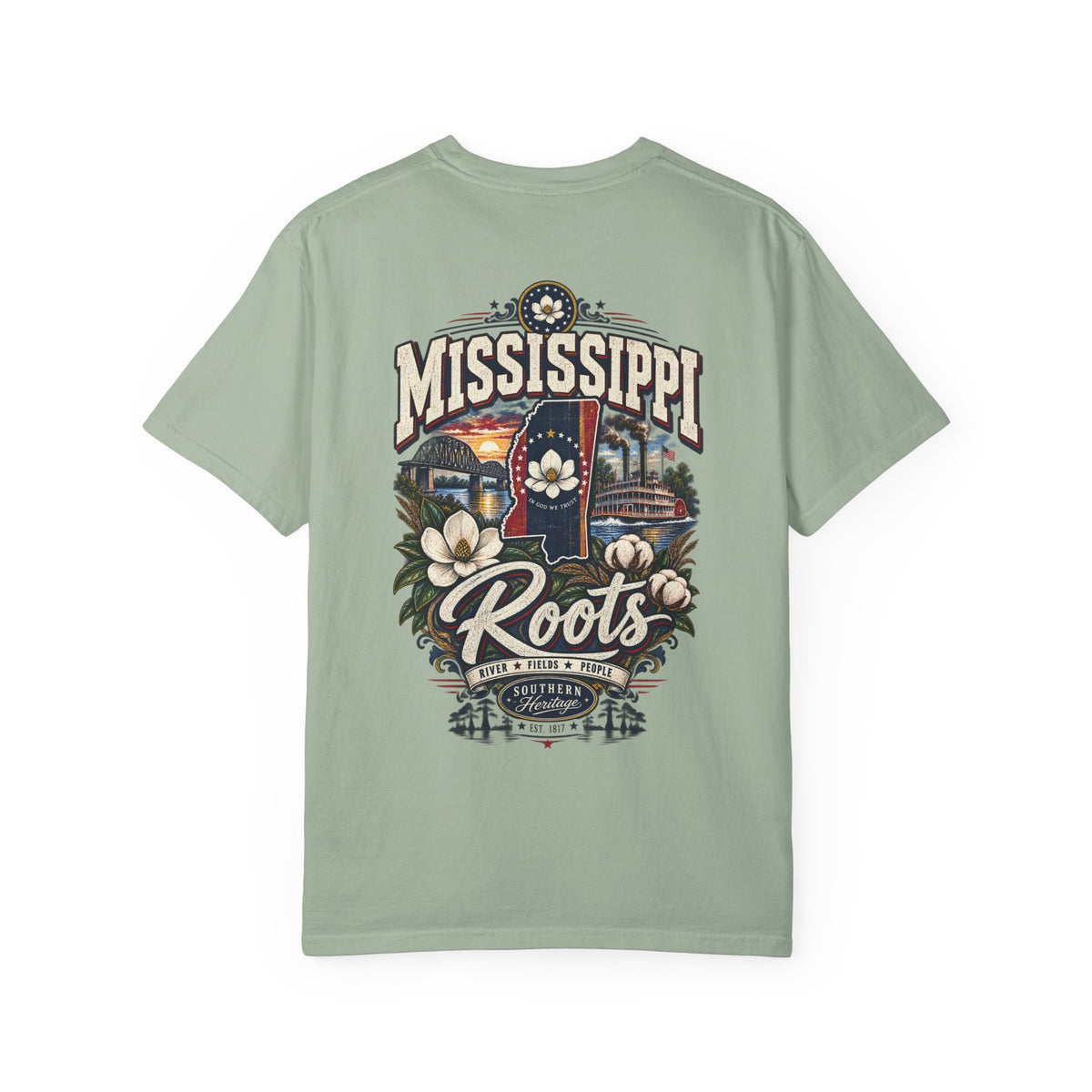 Mississippi Roots Unisex Comfort Color 1717 Streetwear Graphic Tee