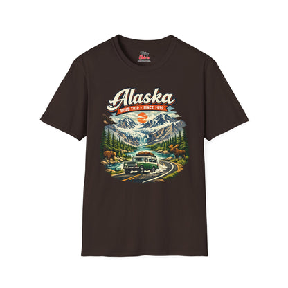 Alaska Wilderness Road Trip Unisex Softstyle T Shirt State Pride Graphic Tee Collections FS03