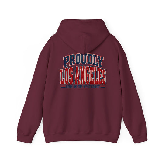 Proudly Los Angeles Born on the West Coast Unisex Hoodie Graphic