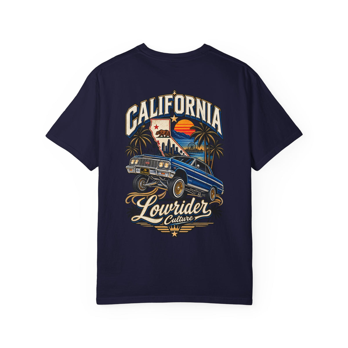 California Lowrider Culture  Unisex Comfort Color 1717 Streetwear Graphic Tee