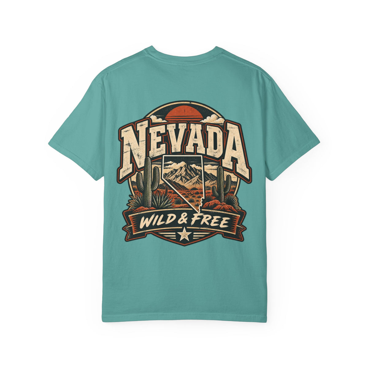 Nevada Wild & Free Unisex Comfort Color 1717 Streetwear Graphic Tee