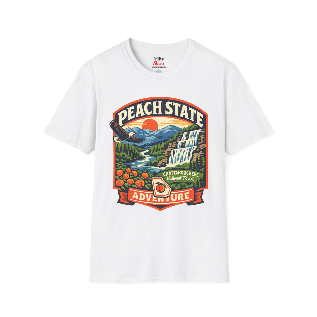 Georgia Peach State Unisex Softstyle T Shirt State Pride Graphic Tee Collections FS03