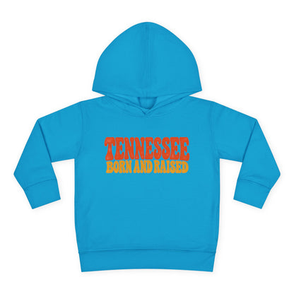 Tennessee Born and Raised Retro 1970s Unisex Toddler Pullover Fleece Hoodie
