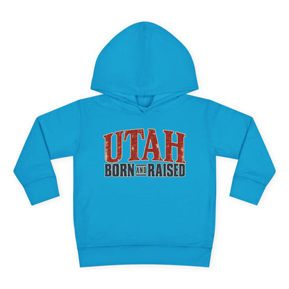 Utah Born and Raised Premium Heritage Unisex Toddler Pullover Fleece Hoodie