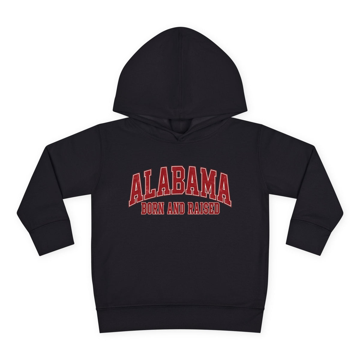 Alabama Born and Raised Collegiate Classic Unisex Toddler Pullover Fleece Hoodie