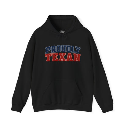 Proudly Texan Texas Unisex Hoodie State Name Graphic