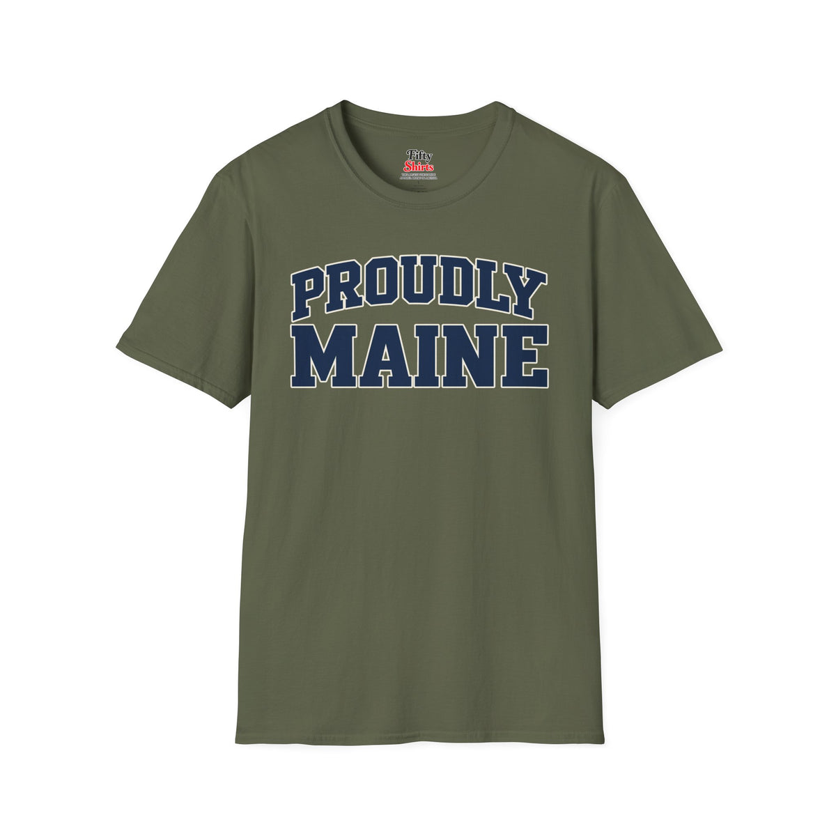 Proudly Maine Unisex Softstyle T Shirt State Name Graphic Tee
