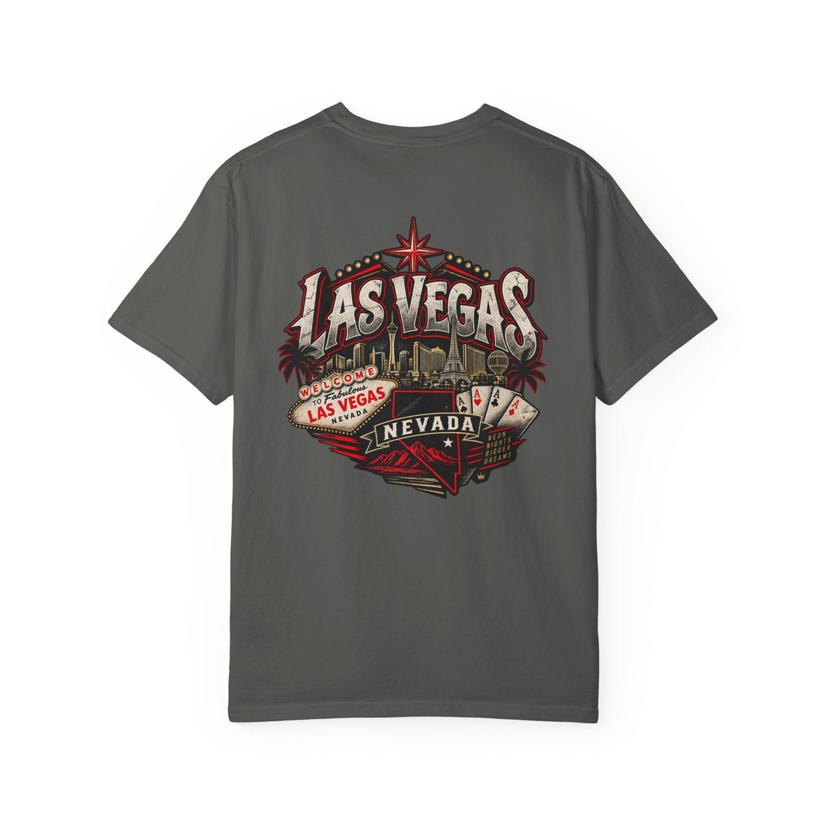 Las Vegas Nevada Unisex Comfort Color 1717 Streetwear Graphic Tee