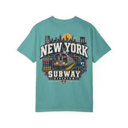 New York Subway Division Unisex Comfort Color 1717 Streetwear Graphic Tee