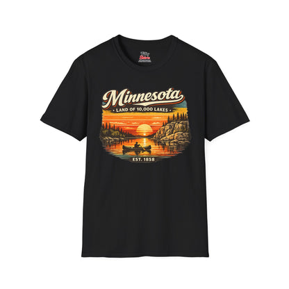 Minnesota Lakeside Sunset Unisex Softstyle T Shirt State Pride Graphic Tee Collections FS03