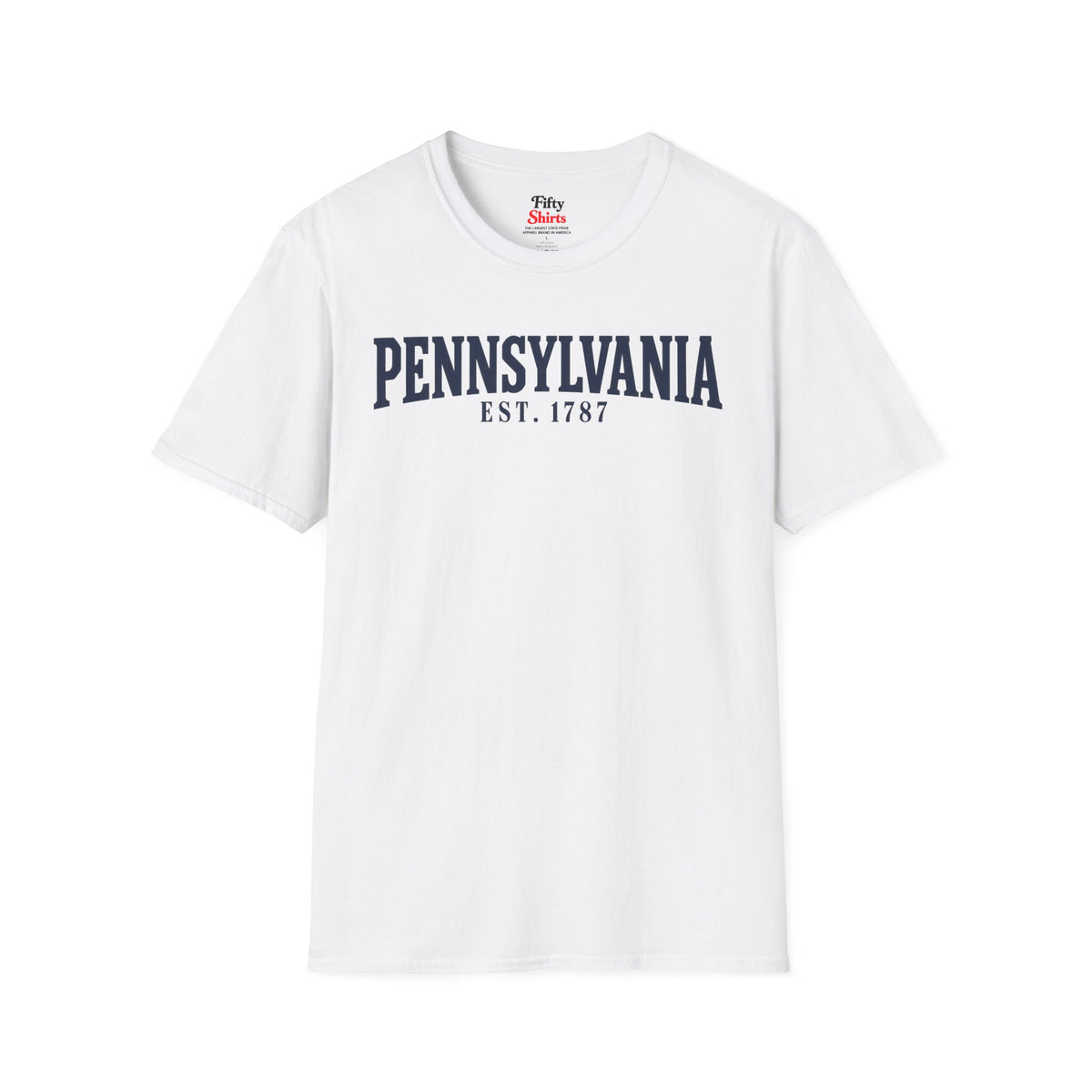 Pennsylvania EST 1787 Unisex Softstyle T Shirt State Name Graphic Tee
