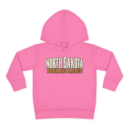 North Dakota Born and Raised Western Streetwear Unisex Toddler Pullover Fleece Hoodie