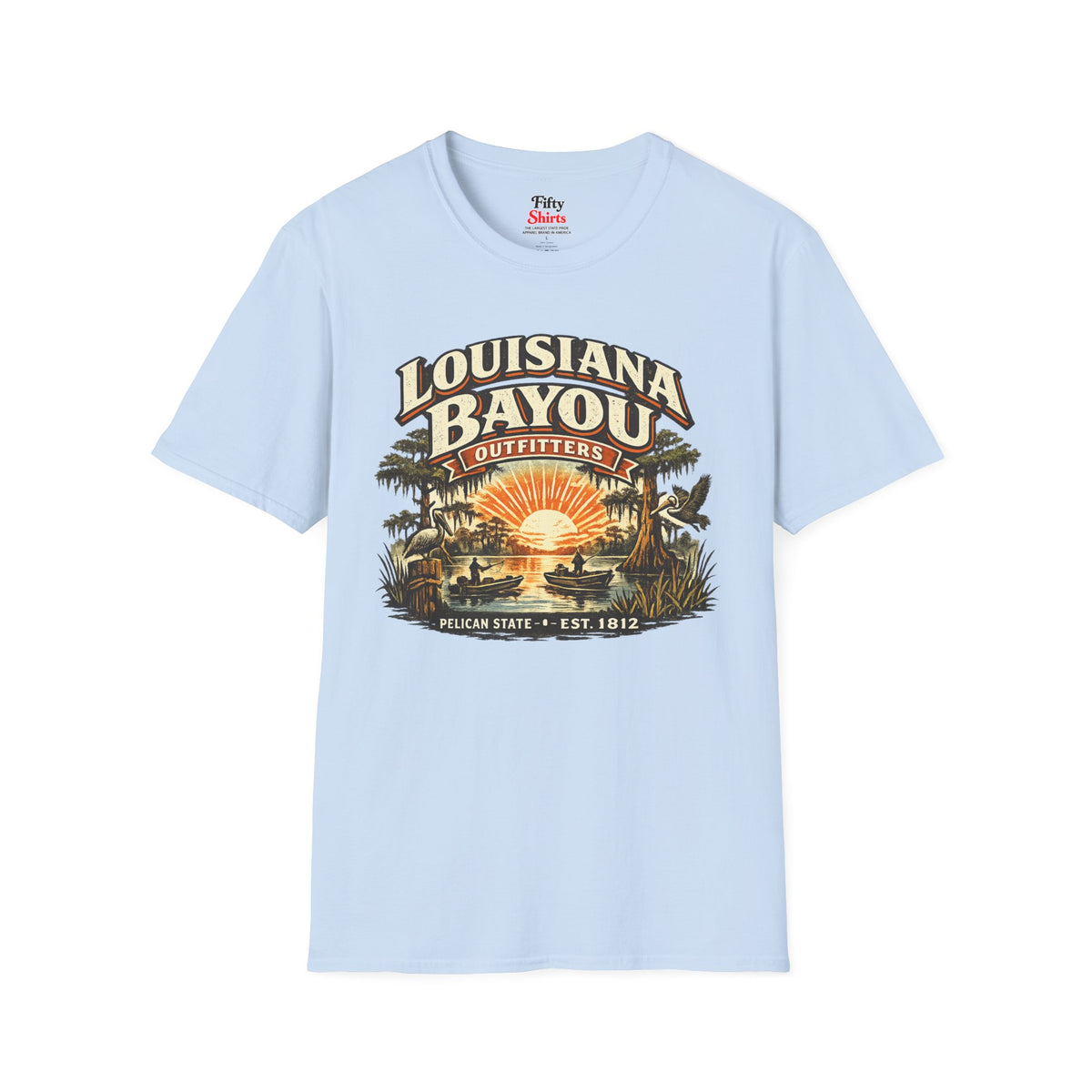 Louisiana Bayou Outfitters Unisex Softstyle T Shirt State Pride Graphic Tee Collections FS03