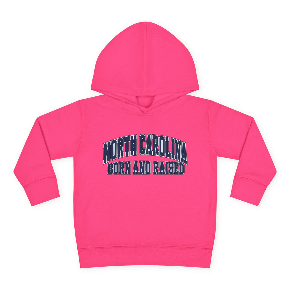 North Carolina Born and Raised Old-School Sportswear Unisex Toddler Pullover Fleece Hoodie