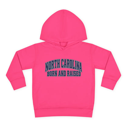 North Carolina Born and Raised Old-School Sportswear Unisex Toddler Pullover Fleece Hoodie