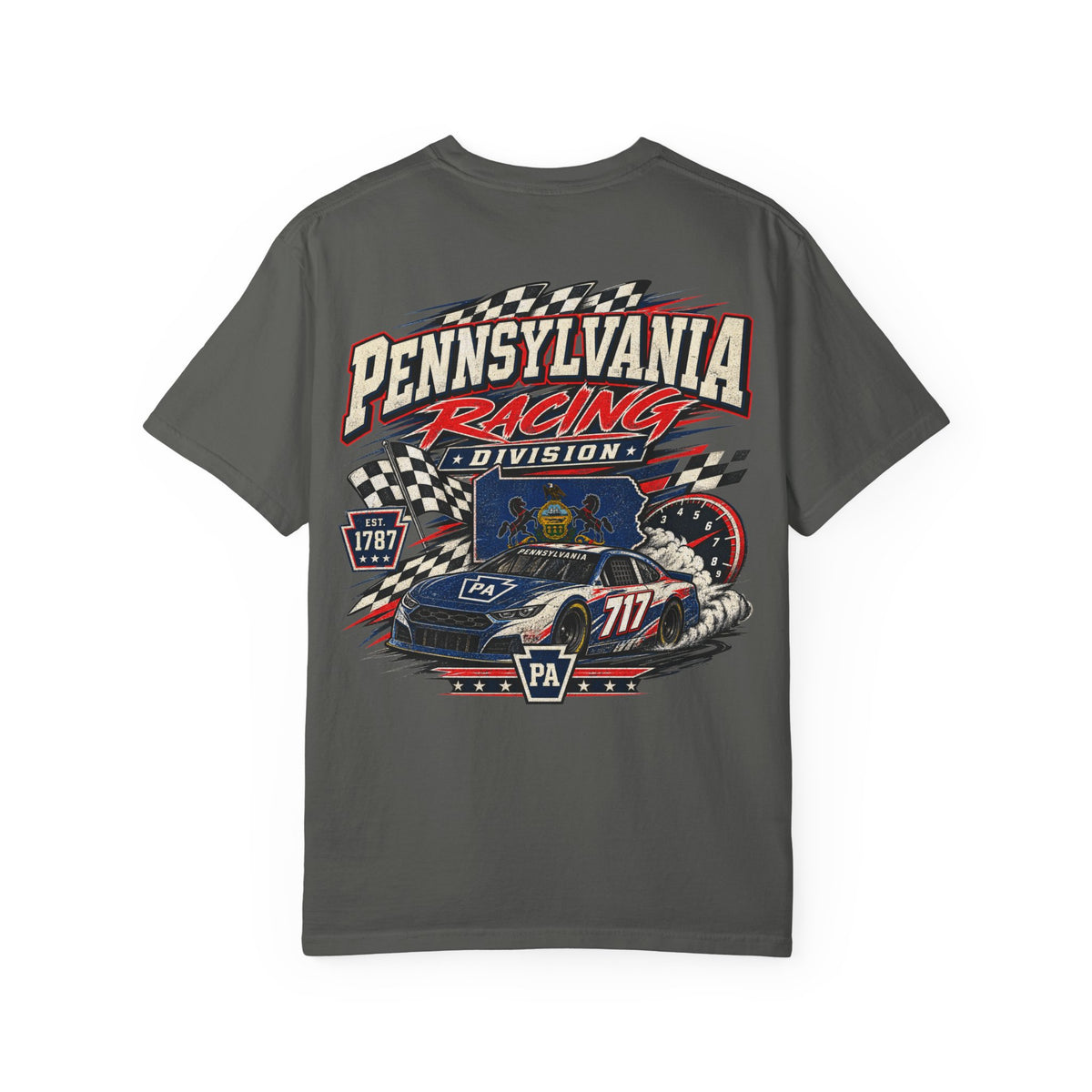 Pennsylvania Racing Division Unisex Comfort Color 1717 Streetwear Graphic Tee