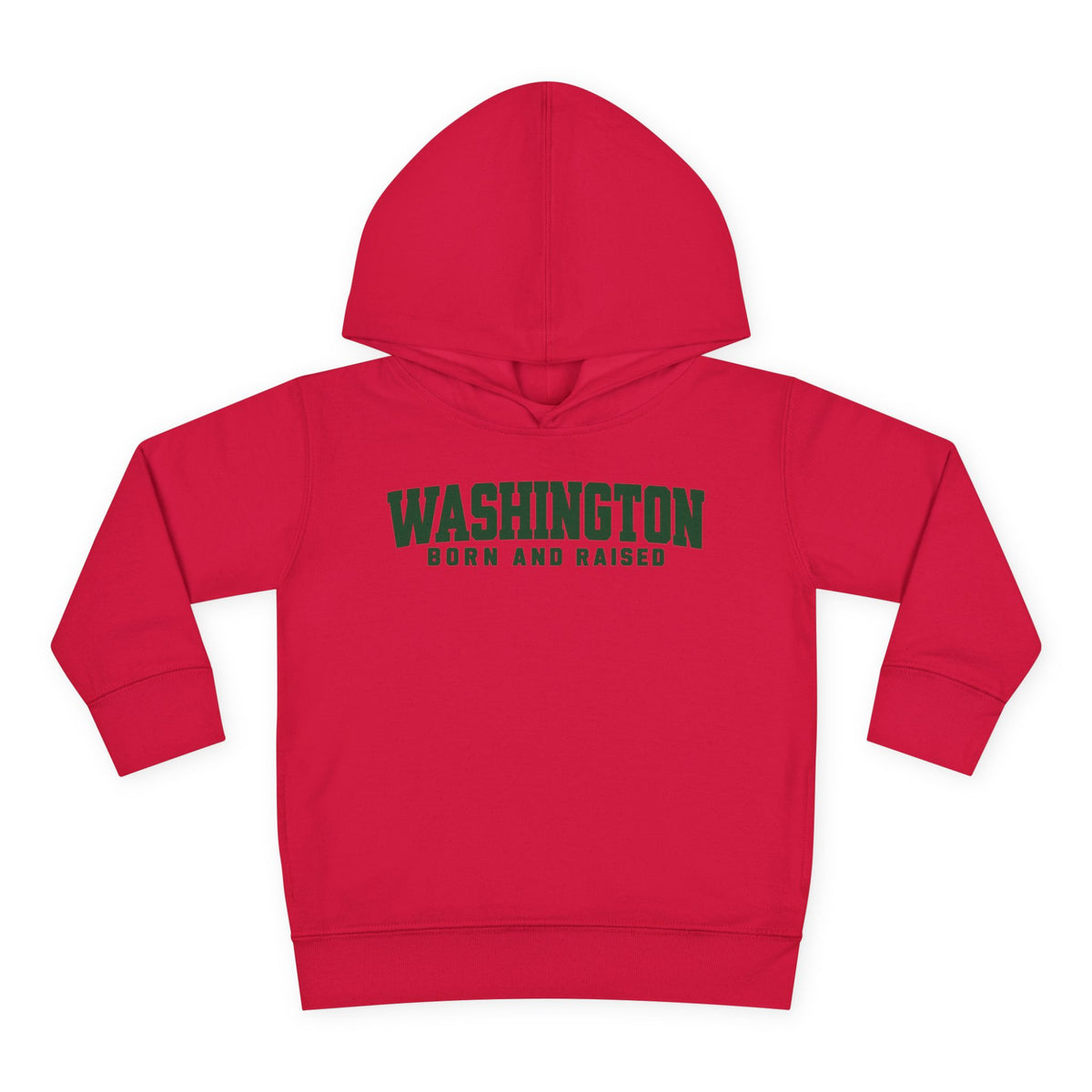 Washington Born and Raised Minimal Modern Unisex Toddler Pullover Fleece Hoodie