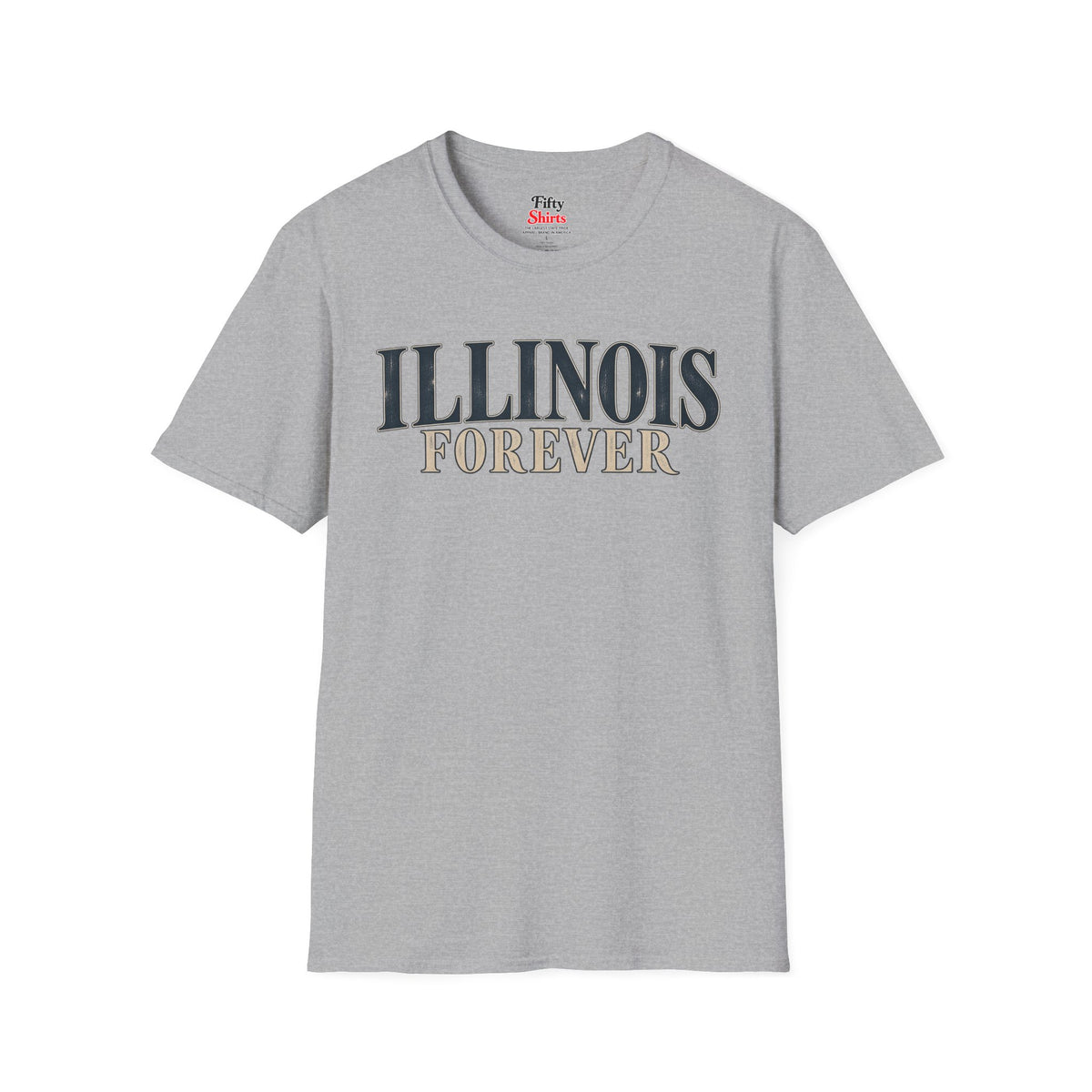 Illinois Forever Unisex Softstyle T Shirt State Name Graphic Tee
