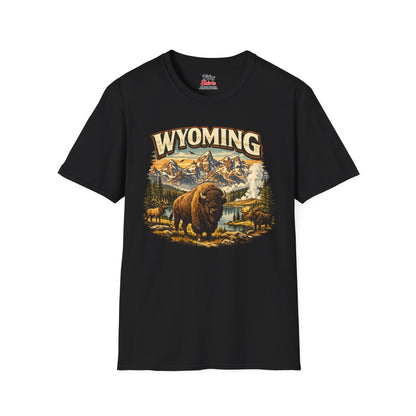 Wyoming Wilderness Unisex Softstyle T Shirt State Pride Graphic Tee Collections FS03