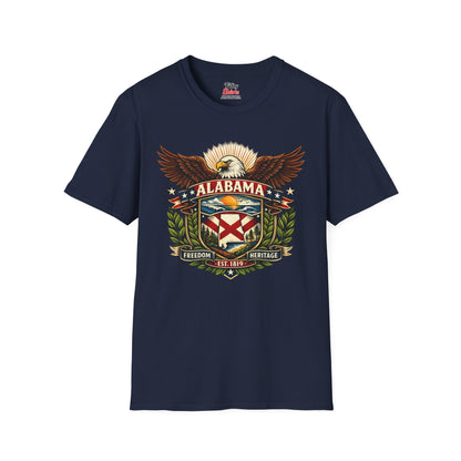 Alabama Americana Eagle Unisex Softstyle T Shirt State Pride Graphic Tee Collections FS03