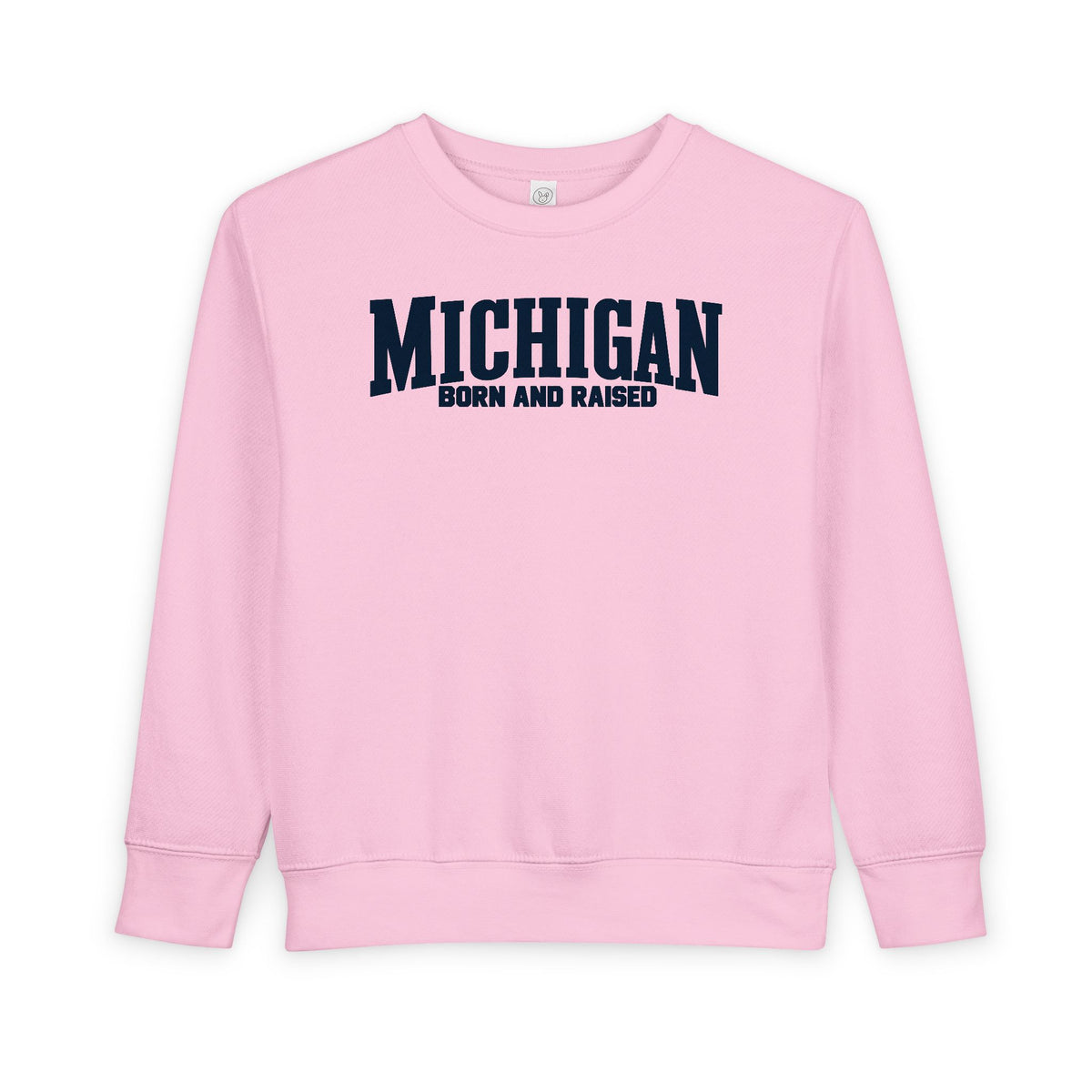 Michigan Born and Raised Classic Americana Unisex Toddler Sweatshirt