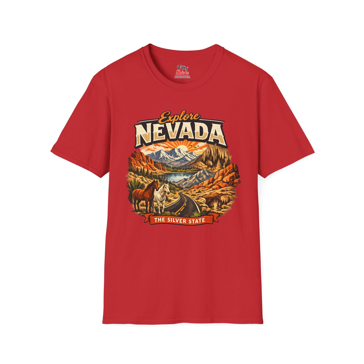 Explore Nevada Unisex Softstyle T Shirt State Pride Graphic Tee Collections FS03