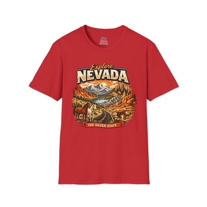 Explore Nevada Unisex Softstyle T Shirt State Pride Graphic Tee Collections FS03