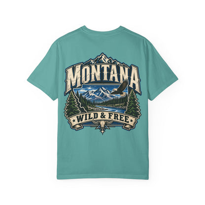 Montana Wild & Free Unisex Comfort Color 1717 Streetwear Graphic Tee