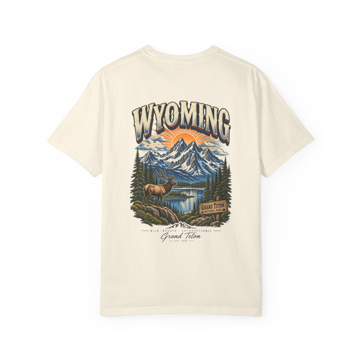 Grand Teton Wyoming Unisex Comfort Color 1717 Streetwear Graphic Tee