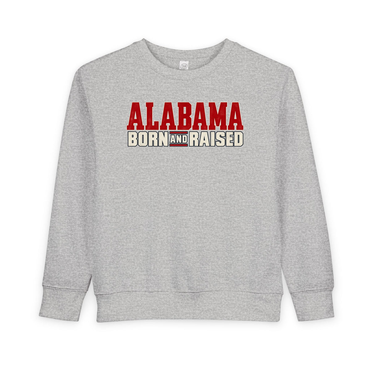 Alabama Born and Raised Premium Southern Streetwear Unisex Toddler Sweatshirt