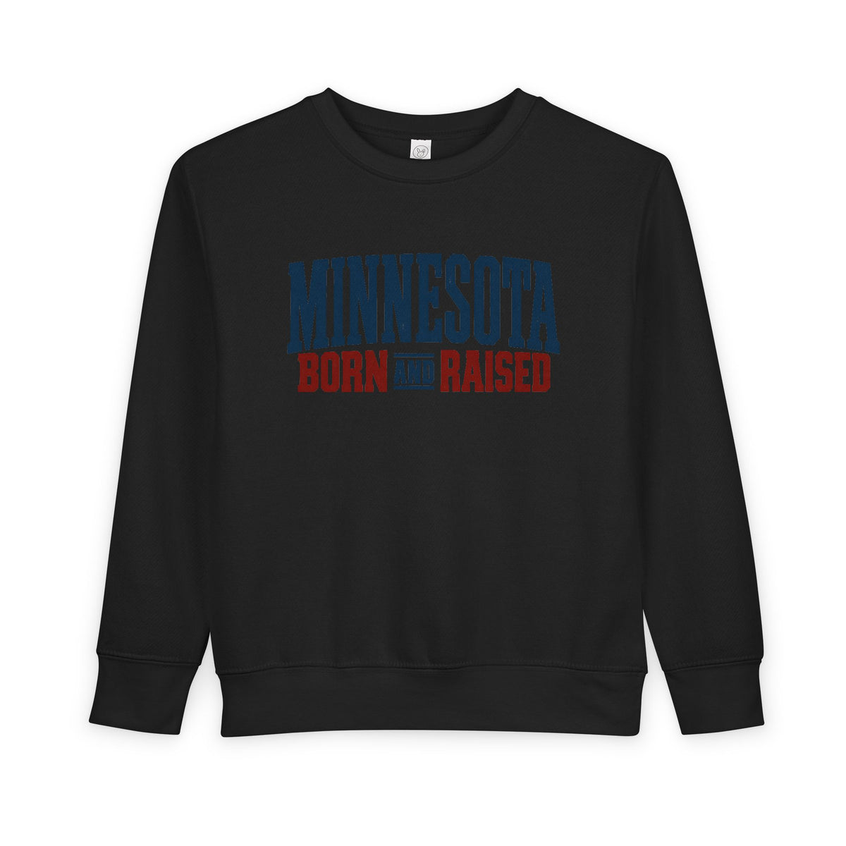 Minnesota Born and Raised Rustic Americana Unisex Toddler Sweatshirt