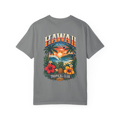 Hawaii Tropical Club Unisex Comfort Color 1717 Streetwear Graphic Tee