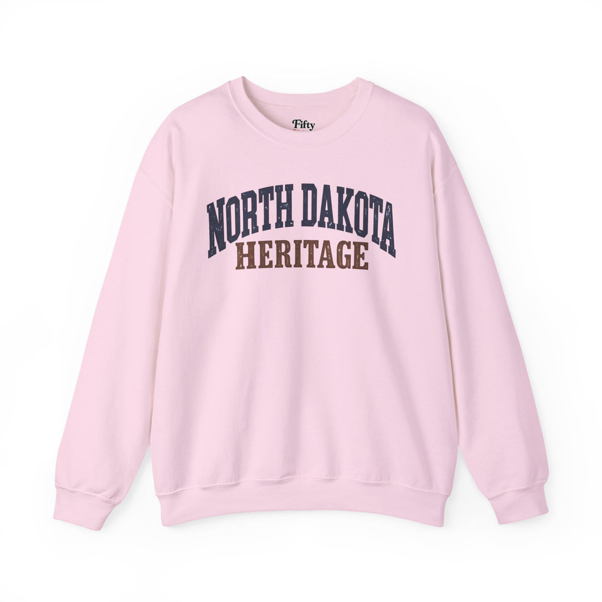 North Dakota Heritage Unisex Crewneck Sweatshirt State Name Graphic