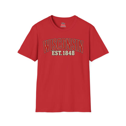 Wisconsin Est 1848 Unisex Softstyle T Shirt State Name Graphic Tee