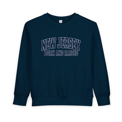 New Jersey Born and Raised Premium Collegiate Unisex Toddler Sweatshirt