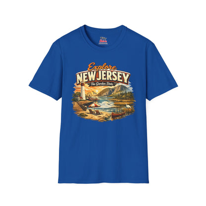 Explore New Jersey Unisex Softstyle T Shirt State Pride Graphic Tee Collections FS03