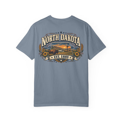 North Dakota Established 1889 Unisex Comfort Color 1717 Streetwear Graphic Tee