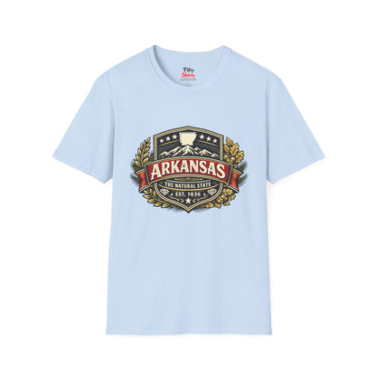 Arkansas Heritage  Badge Unisex Softstyle T Shirt State Pride Graphic Tee Collections FS03