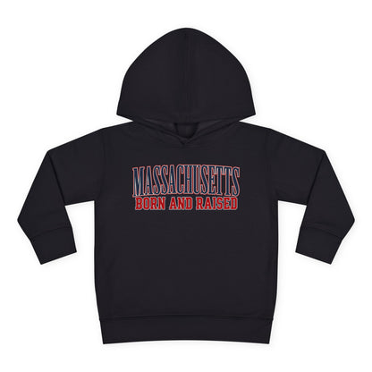 Massachusetts Born and Raised High-End Editorial Unisex Toddler Pullover Fleece Hoodie