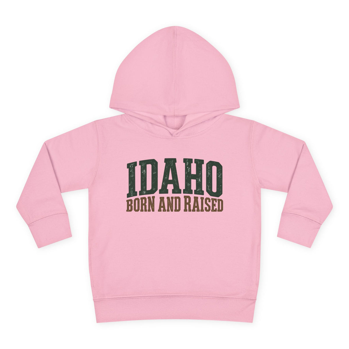 Idaho Born and Raised Pacific Northwest Heritage Unisex Toddler Pullover Fleece Hoodie