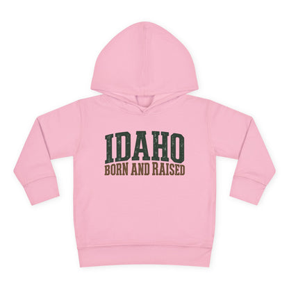 Idaho Born and Raised Pacific Northwest Heritage Unisex Toddler Pullover Fleece Hoodie