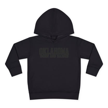 Oklahoma Born and Raised Minimal Heritage Unisex Toddler Pullover Fleece Hoodie
