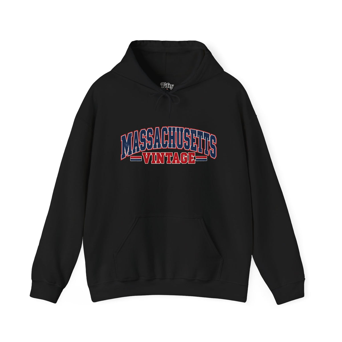 Massachusetts Vintage Unisex Hoodie State Name Graphic
