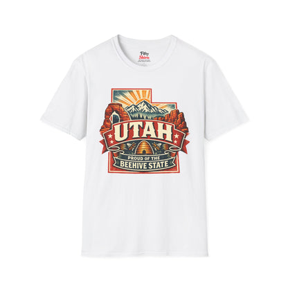 Utah State Pride Unisex Softstyle T Shirt State Pride Graphic Tee Collections FS03