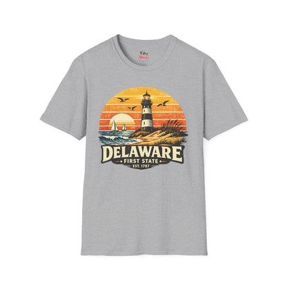 Delaware Coastal Sunset Unisex Softstyle T Shirt State Pride Graphic Tee Collections FS03